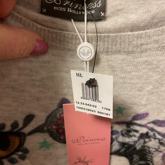 NWT princess goes Hollywood wool cashmere blend sweater, super cute imaging. - Picture 4 of 6